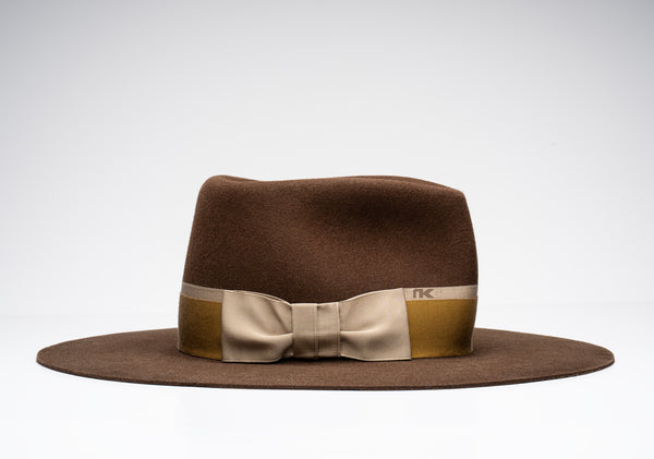 Brown Diamond / Yellow Cream Ribbon