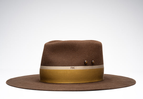 Brown Diamond / Yellow Cream Ribbon
