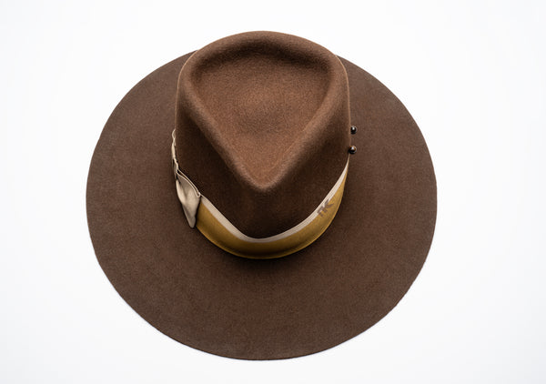 Brown Diamond / Yellow Cream Ribbon