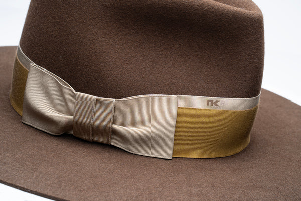 Brown Diamond / Yellow Cream Ribbon